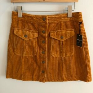 Forever 21 Rust Corduroy Skirt